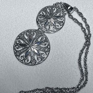 Southern Gates Collection Double Sand Dollar Pendant Necklace 18” Rope Chain
